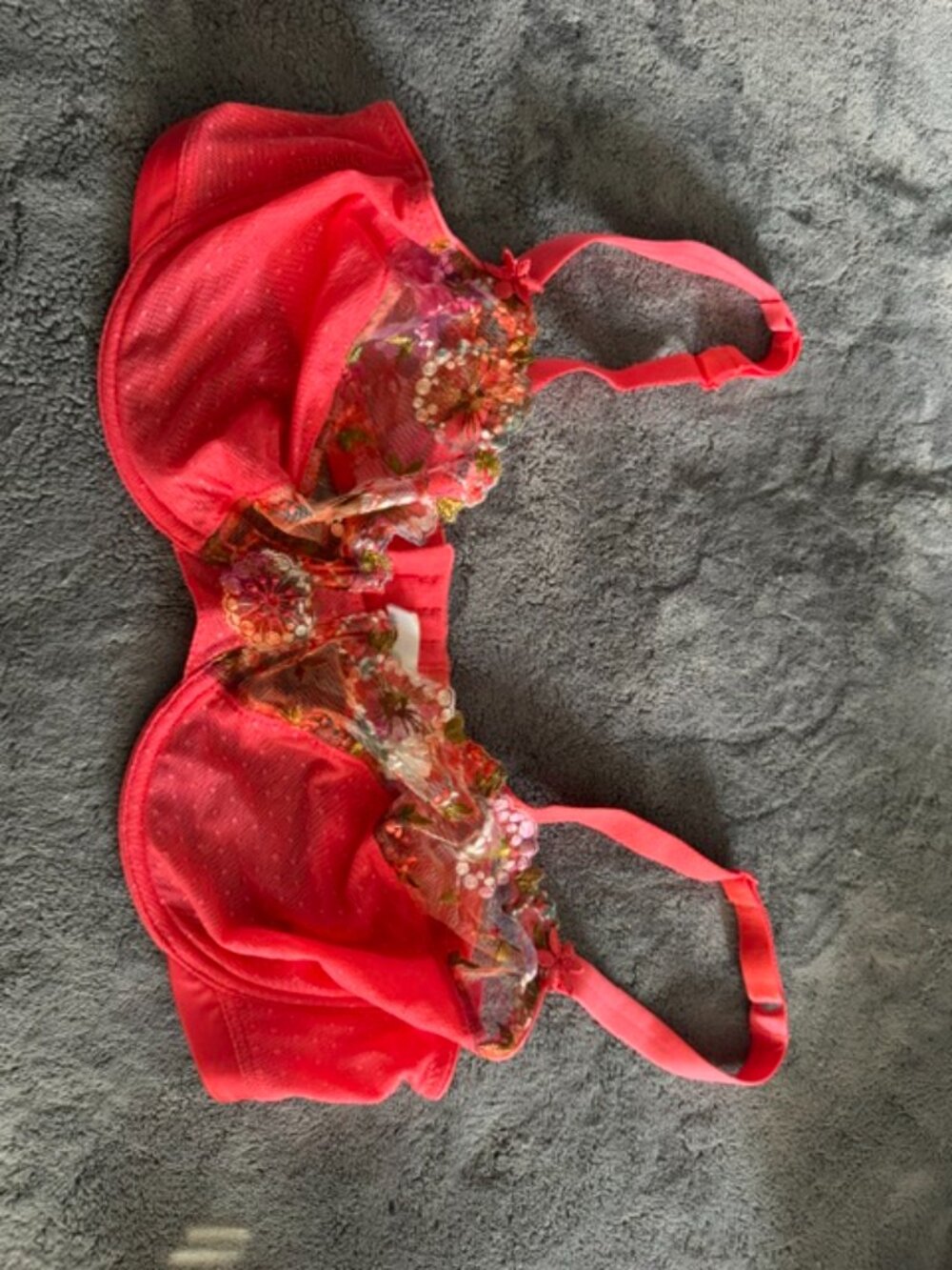 CHANTELLE LACE BRA - CORAL LACE